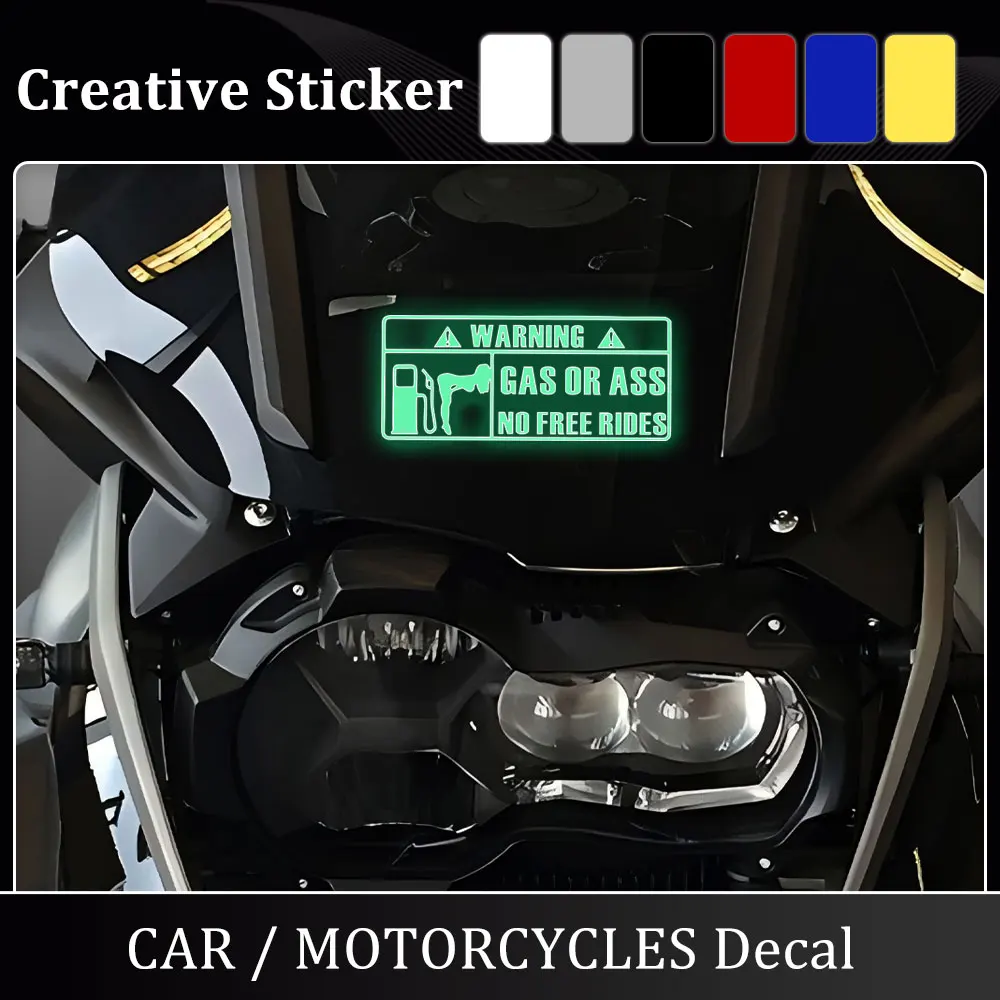 Motorcycle Glow Stickers Waterproof Side Boxes Reflective Decal for BMW R1200GS R1250GS Honda Africa Twin Decoration Accessories