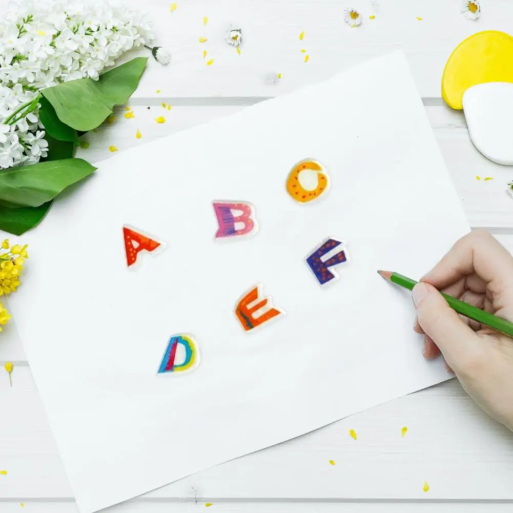 10Pcs Number Sticker Self-adhesive Removable Decorative Peel And Stick Random Cartoon 3D Alphabet Bubble Sticker for Kids