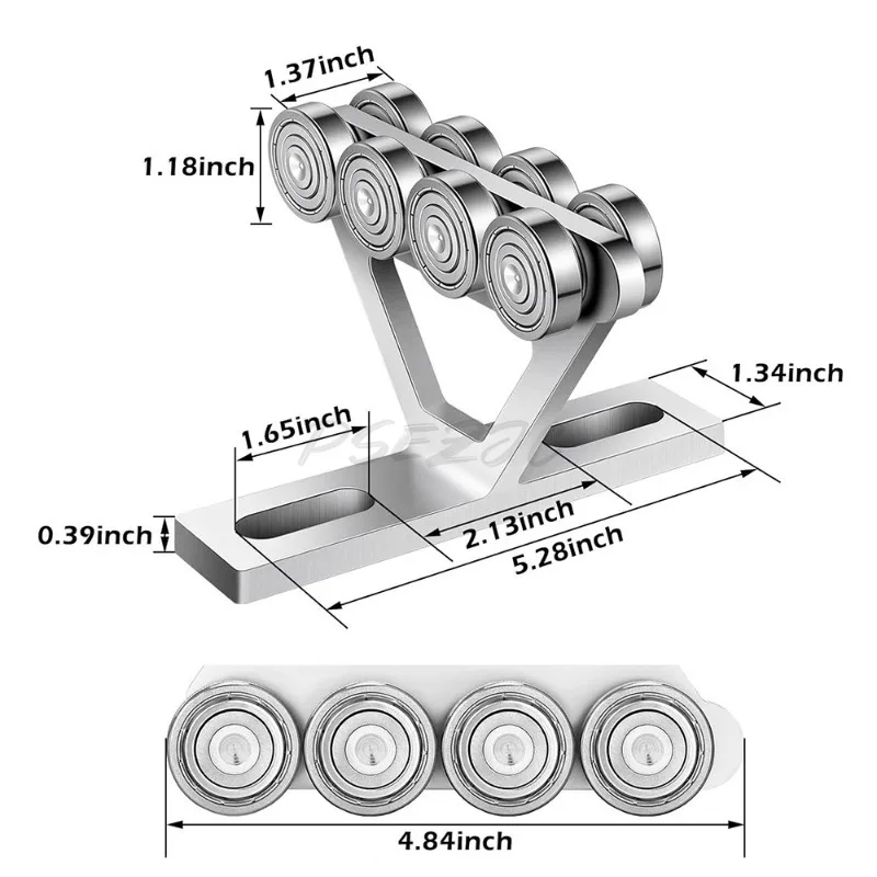 8-wheel Y-shaped Pulley Assembly Industrial Lifting Track Slide Rail High Load-bearing Heavy-duty Channel Steel Roller Hardware