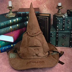 Potter Witch Hat Distribution Academy Hat Bag Toy Pointed Brown Hat Unisex One Shoulder Portable Bag Gift Party Movie Props