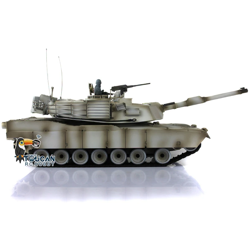รถถังบังคับวิทยุ Heng Long รุ่น 3918 M1A2 Abrams RTR โครงโลหะ ตัวถังพลาสติก หัวหมุนได้ 360 องศา พร้อมเอฟเฟกต์ควัน