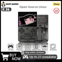 Open Source K36 Retro Handheld portable Video Game Console 16000 Games Emulator for PS1/PSP/DC/N64/SS 500nit 3.5 Inch IPS Screen