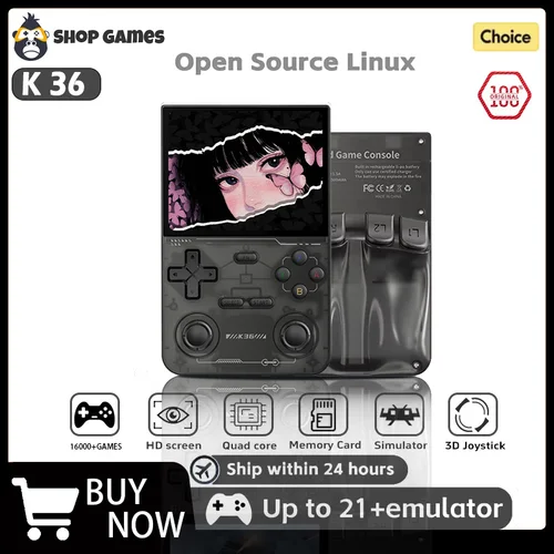 Consola de videojuegos portátil Retro K36 de código abierto R36S para PS1/PSP/DC/N64/SS pantalla IPS de 3,5 pulgadas regalo preferido