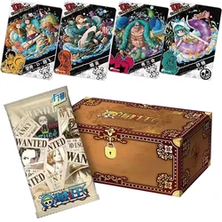 Tarjetas de colección de Anime japonés clásicas de una pieza, Luffy Zoro Rare LR Diamond Flash, tarjetas horizontales ocultas de personajes dibujados a mano