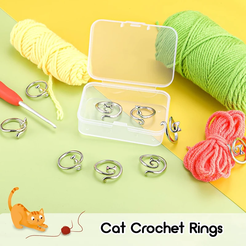 3 Pcs Crochet Rings For Finger Crochet Knitting Ring Yarn Guide Rings Kirsite Crochet Tension Rings Open Finger Rings