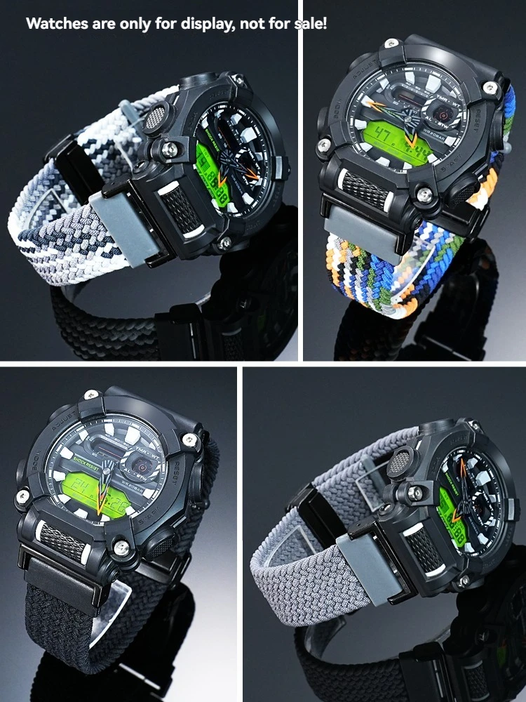 16 مللي متر حزام النايلون ل كاسيو g-صدمة GA-900 ga110/100/120/GA-700 سلسلة مقاوم للماء موضة النسيج سوار الفرقة ساعة اكسسوارات