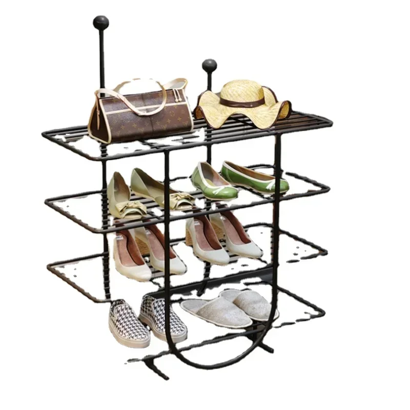 

Light Luxury Shoe Storage Multi-layer Creative Shoe Rack Paint Baking Process Metal Rack Versatile and Practical Shoe Cabinet