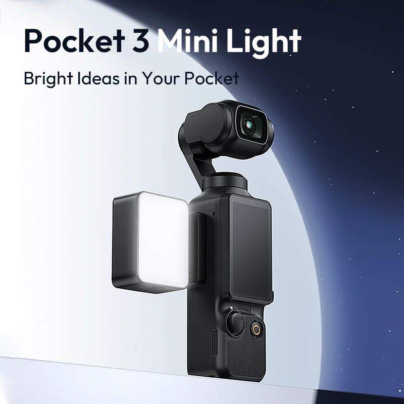 Ulanzi LM001 Pocket 3 Mini Light 3-Level Soft Light for DJI OSMO Pocket 3 for Photography Livestreaming Vlog LED Video Light