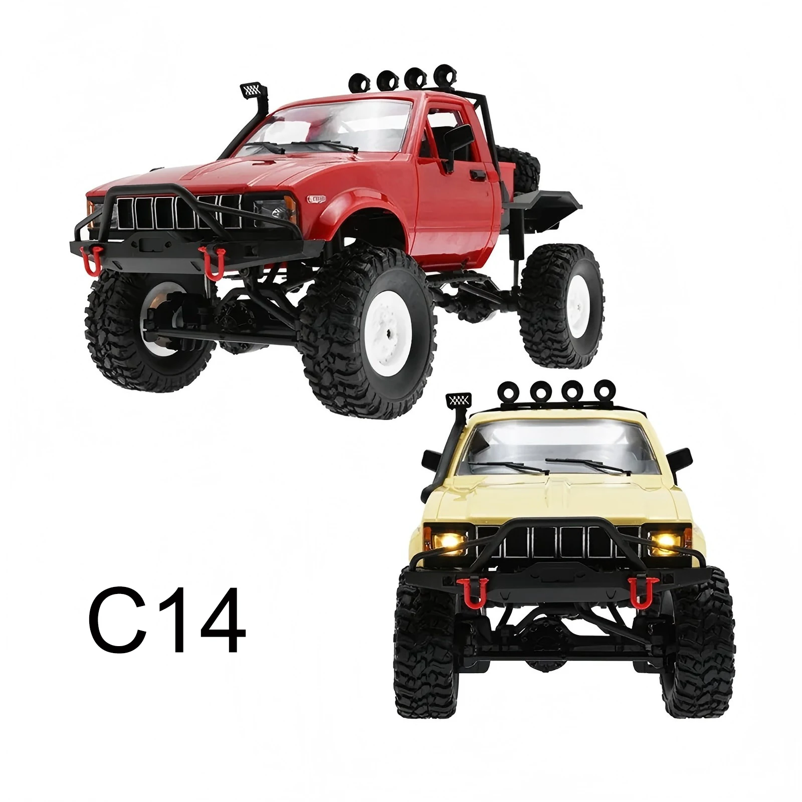 

1/16 Scale WPL Off-Road RC LED Light Crawler 4WD All Terrain Semi-Truck Electric Toy Car C14 C24 C24-1 C64-1 for Adult Gift