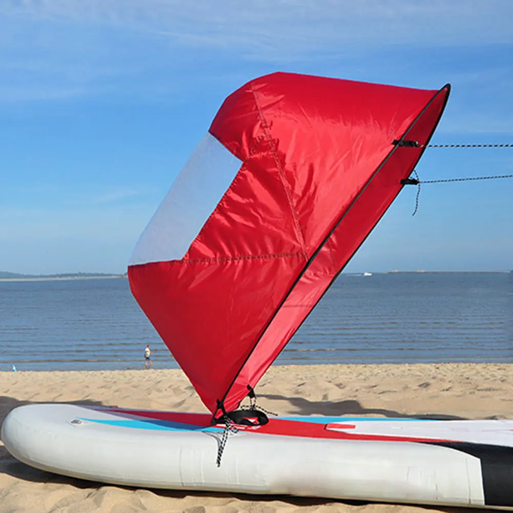 Kayak Boat Wind Paddle Sailing Kit Popup Board Sail Rowing Downwind Boat Windpaddle with Clear Window Kayak Accessories