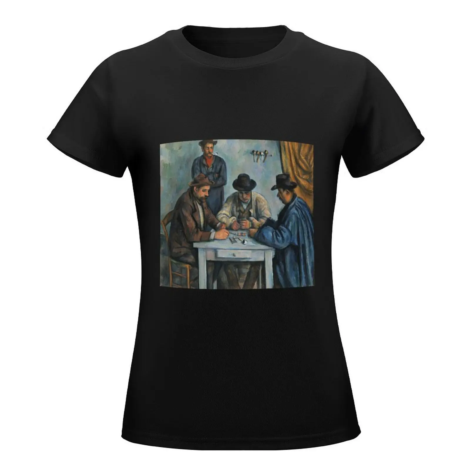 Paul Cézanne - The Card Players (1893) T-Shirt cute tops animal print shirts graphic tees western t-shirt dress for Women