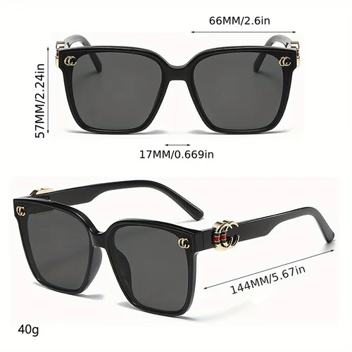 Imagen 2 del producto Gafas de sol geniales a la moda para mujer, anteojos de sol femeninos de marca de lujo con flores, antiluz fuerte, con letras, UV400, 2026