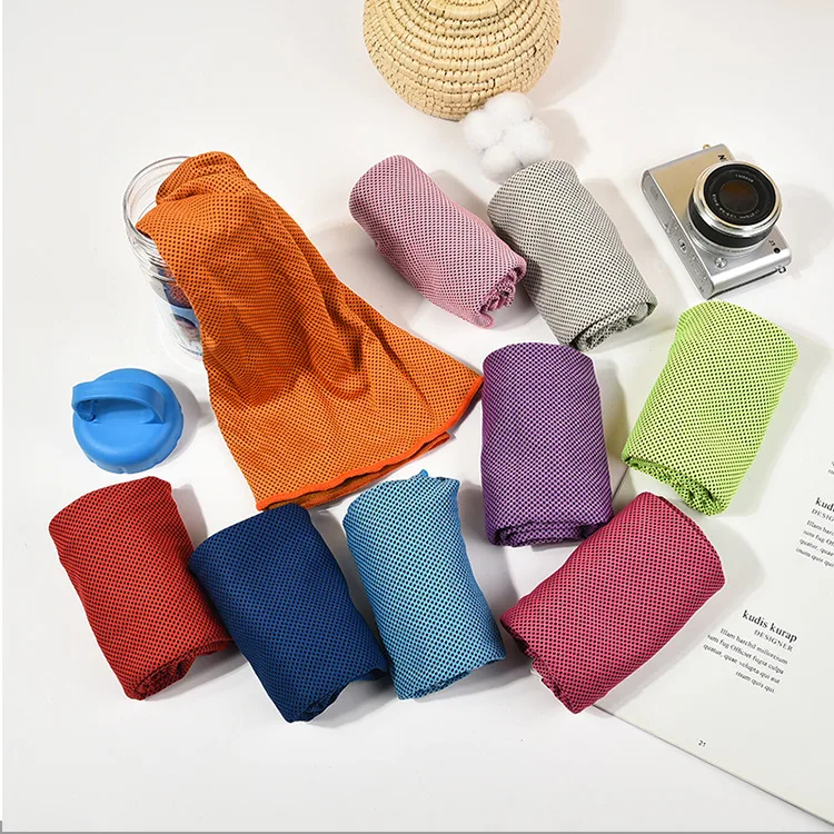 Cool Towel Quick Dry Ice Sports Towel Sweat Absorbing Summer Ice Cool Towel Sweat Wiping Sports Towel