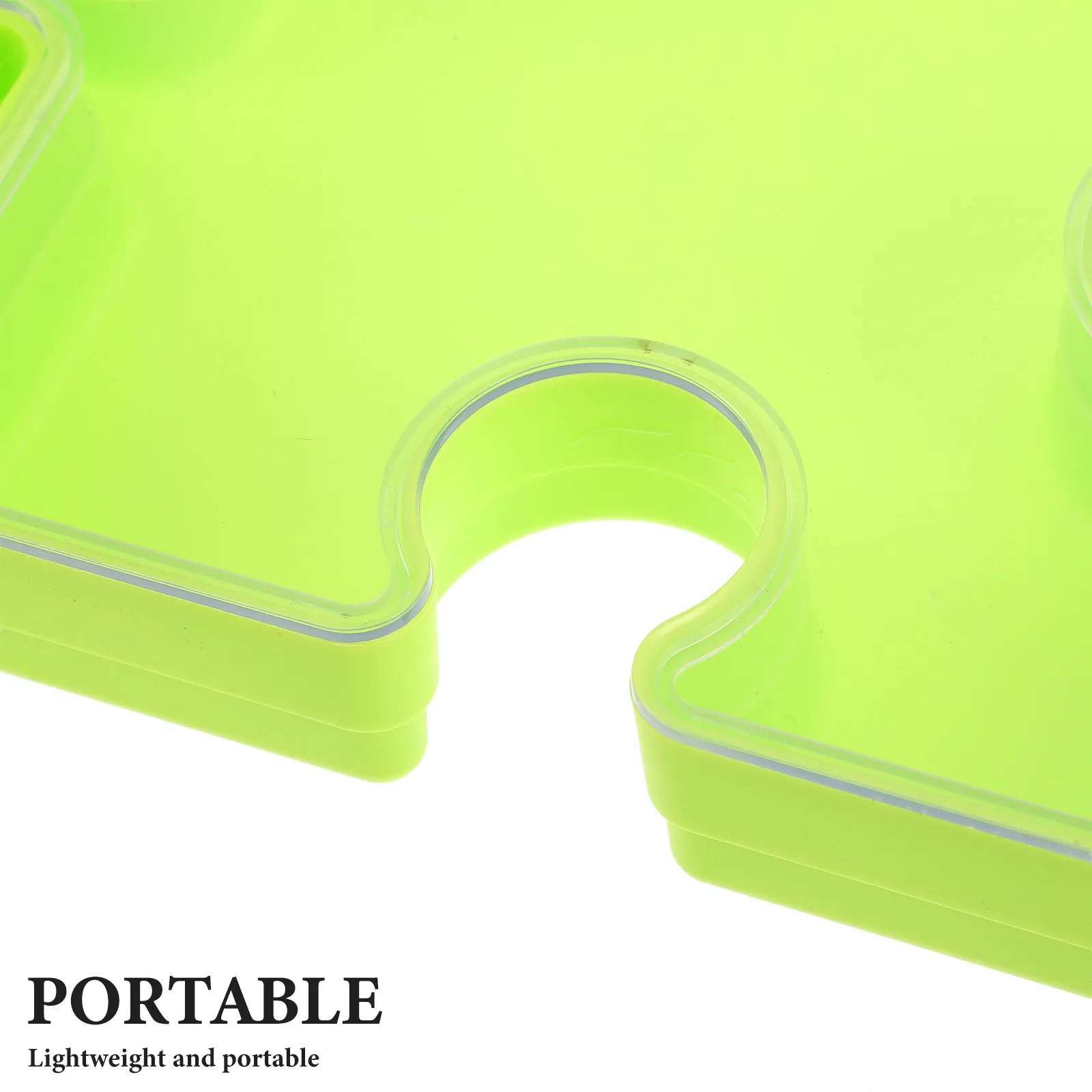 6Pcs Plastic Puzzle Organizer Trays Dustproof Cover Sorting Function Portable Lightweight Puzzle Storage Case for Home
