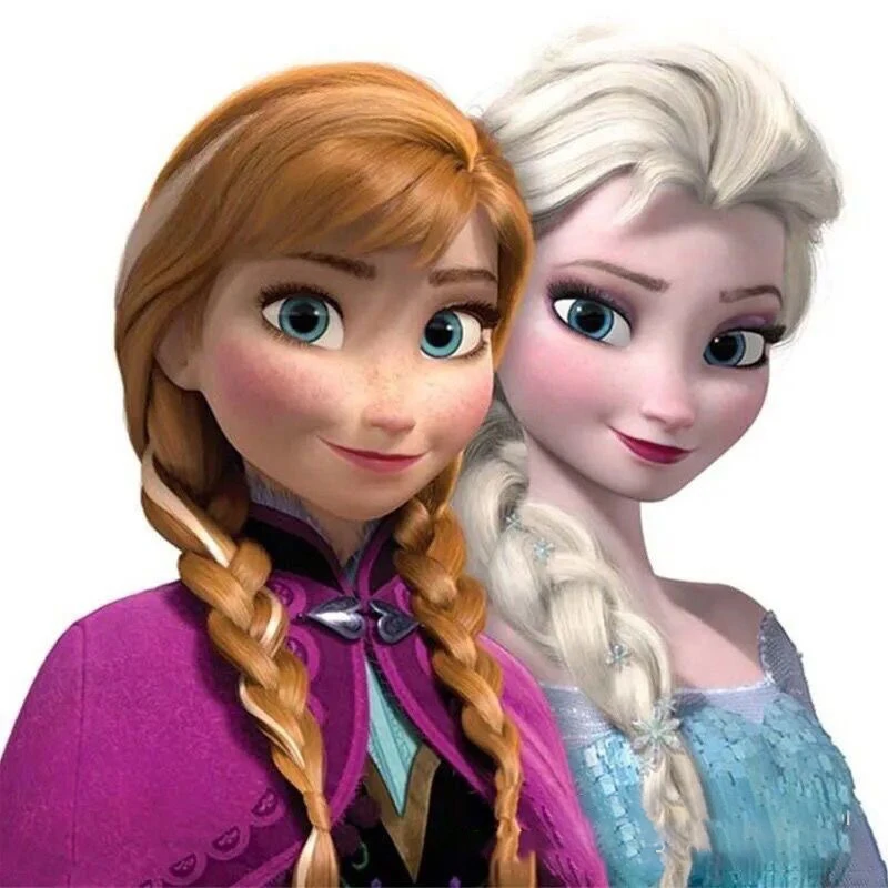 Elsa Princess Role Braided Hair Anime Frozen Princess Character Cos Modeling Wig Anna Anime Cosplay Double Braids Headgear
