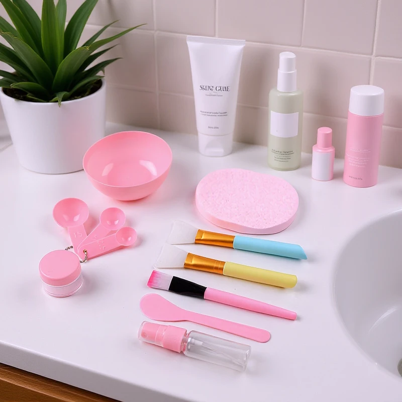 Juego de cuencos para máscara Facial, color rosa y verde, herramientas de belleza, botellas con cepillo, kits de herramientas para el cuidado de la piel, 9/11 Uds.