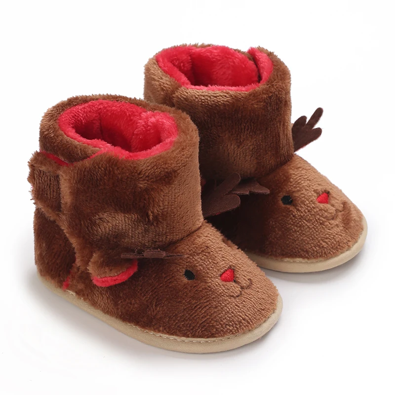 Weihnachten Winter Neue Rollenspiel Niedliche Cartoon Warme Schuhe Baby Stiefel Laufschuhe Winter 0-18 Monate Baby – Detail 12