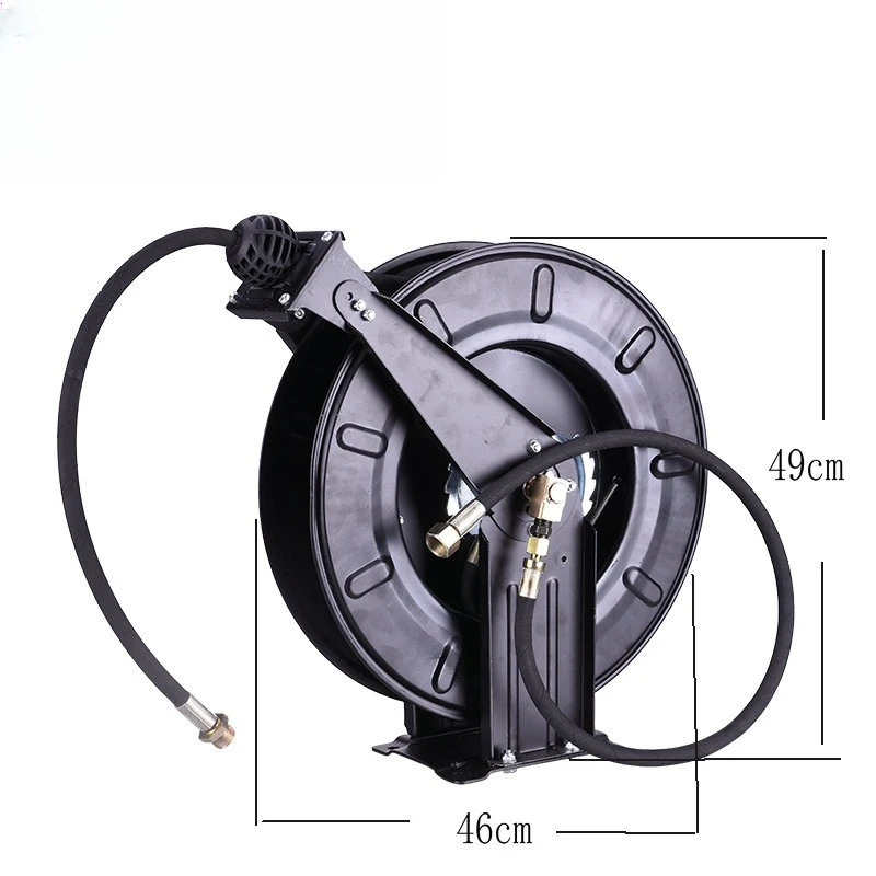 Automatic telescopic pipe reel high pressure disc steel wire pipe high pressure water drum cleaning machine car wash kitchen