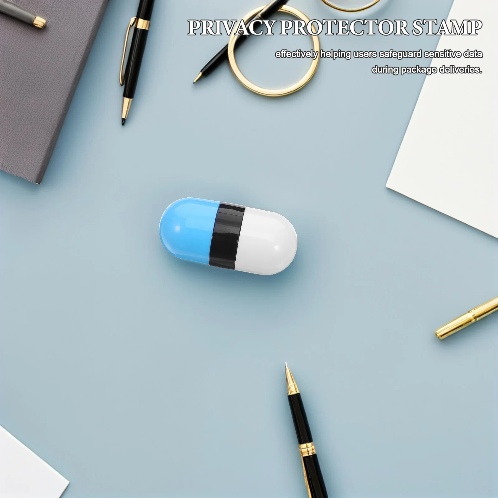 2Pcs Identity Protection Roller Stamp Address Hider Portable Confidential Seal for Sensitive Data Security Ink Roller