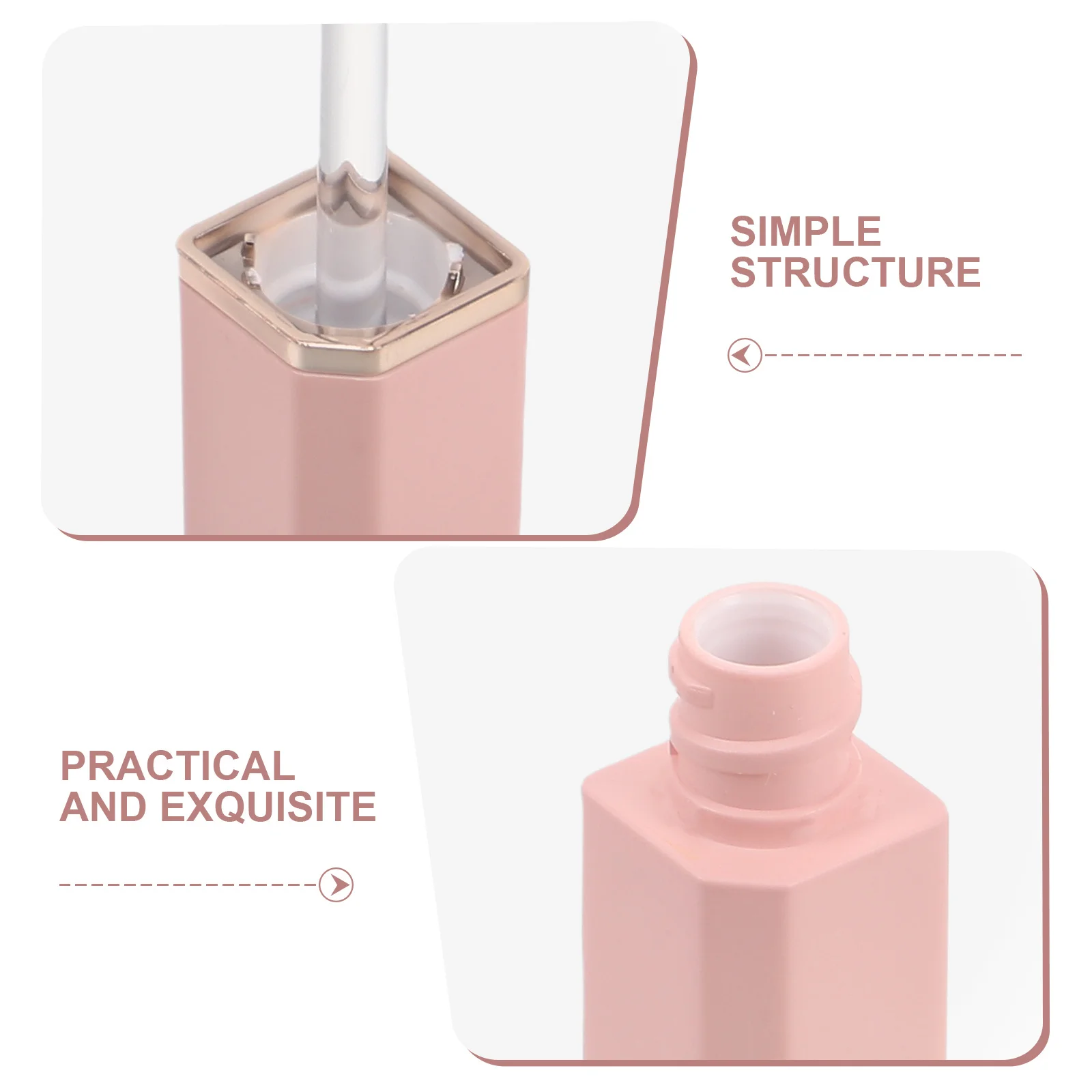 Puste tubki na błyszczyk, wielokrotnego użytku butelki na błyszczyk, uroczy mini zestaw DIY do błyszczyków, kreatywne pojemniki do makijażu, do użytku w podróży.