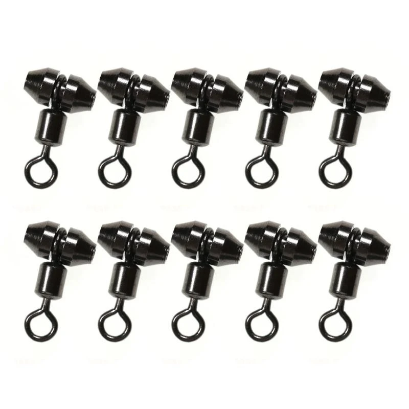 10pcs 3 Way Swivels Rotation Line Swivels Saltwater Fishing Rolling Swivels 4XBB