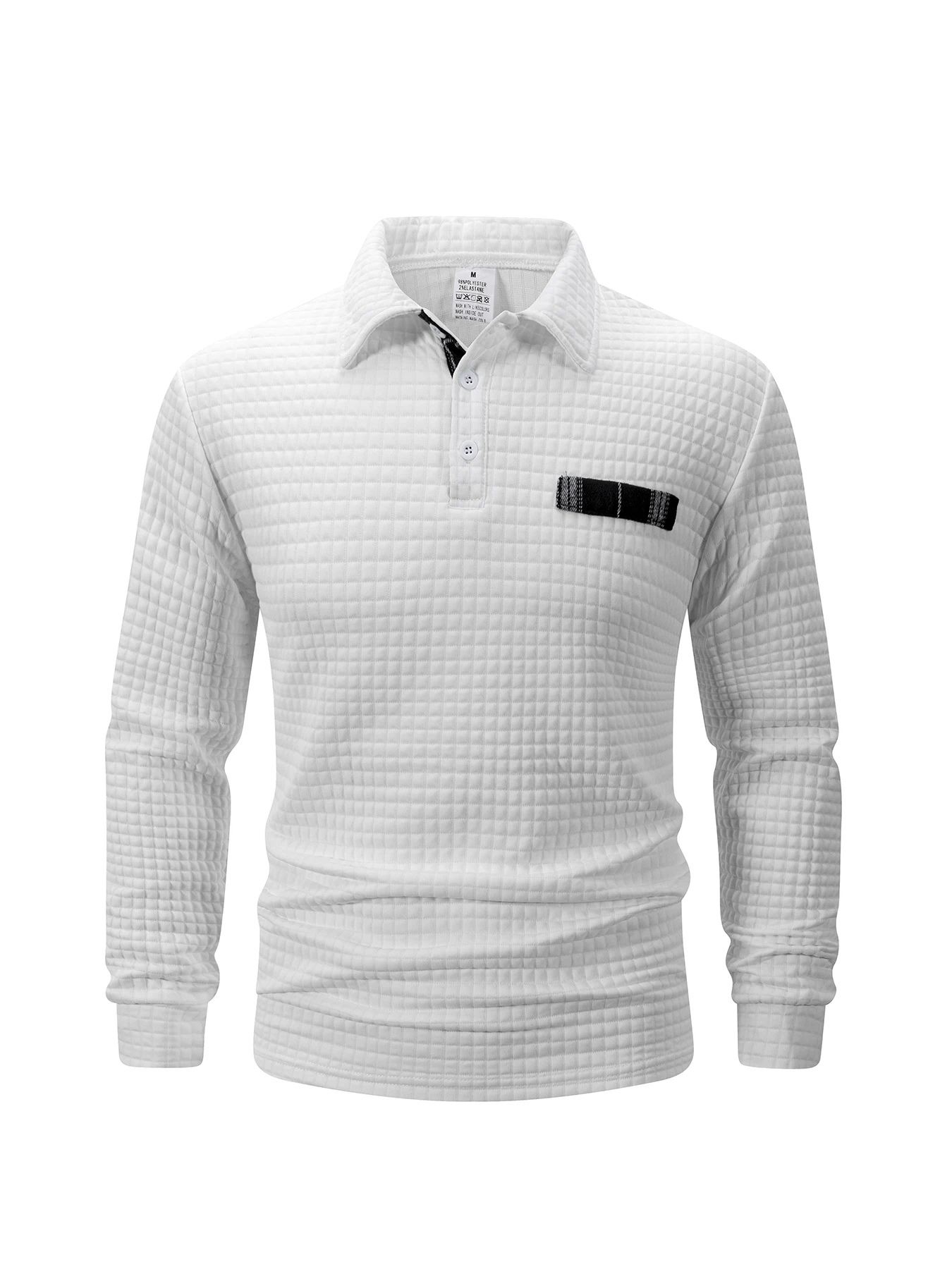 2025년 신상 봄가을 남성 니트 격자무늬 캐주얼 비즈니스 라지 후드티 스몰 체크 자카드 남성 의류