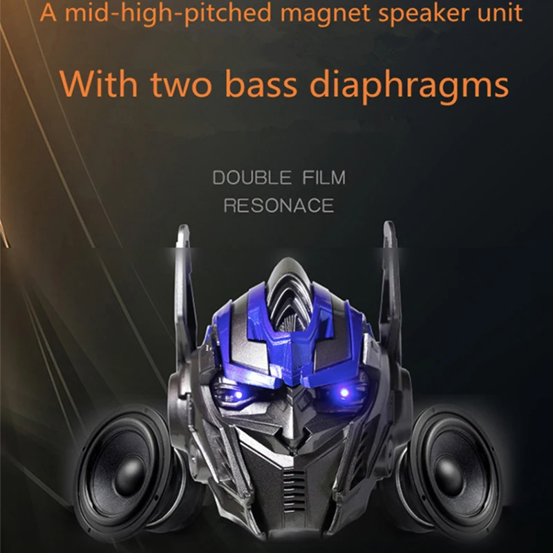 Wireless Bluetooth Speaker Outdoor Multifunctional Optimus Prime Transformers TF Card FM Radio Subwoofer Computer Gift Speaker