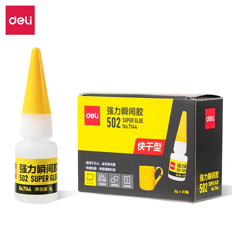 1pc 502 Super Glue Instant Quick Dry Cyanoacrylate Strong Adhesive Quick Bond Leather Rubber Metal Office Supplies Fast Glue