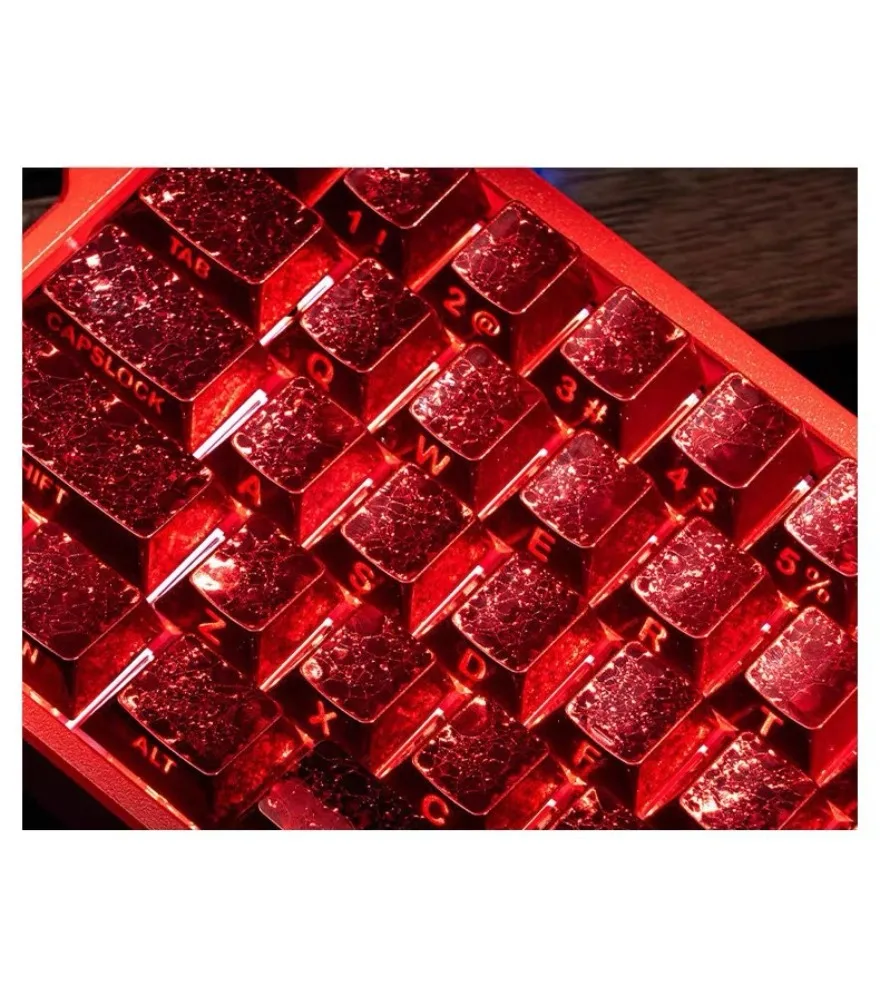 

Frost multi-color keycap PBT side engraved luminous metal texture suitable for wooting60 original factory
