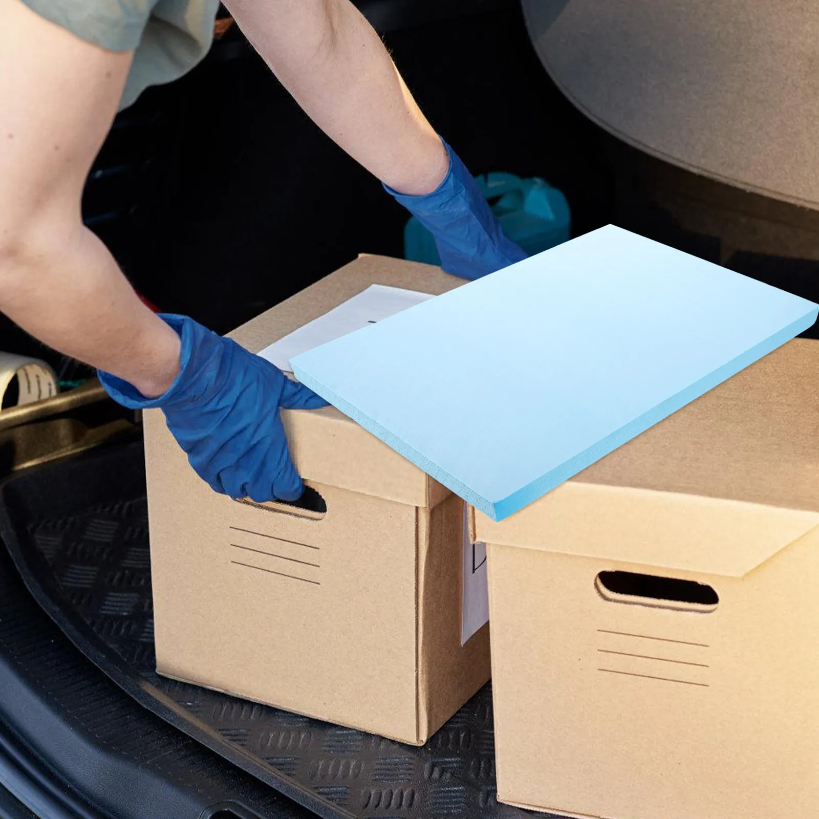 

2Pcs High-Density Foam Sheets Lightweight Wear-Resistant Polyurethane Inserts for Packaging Moving and Transport Protection