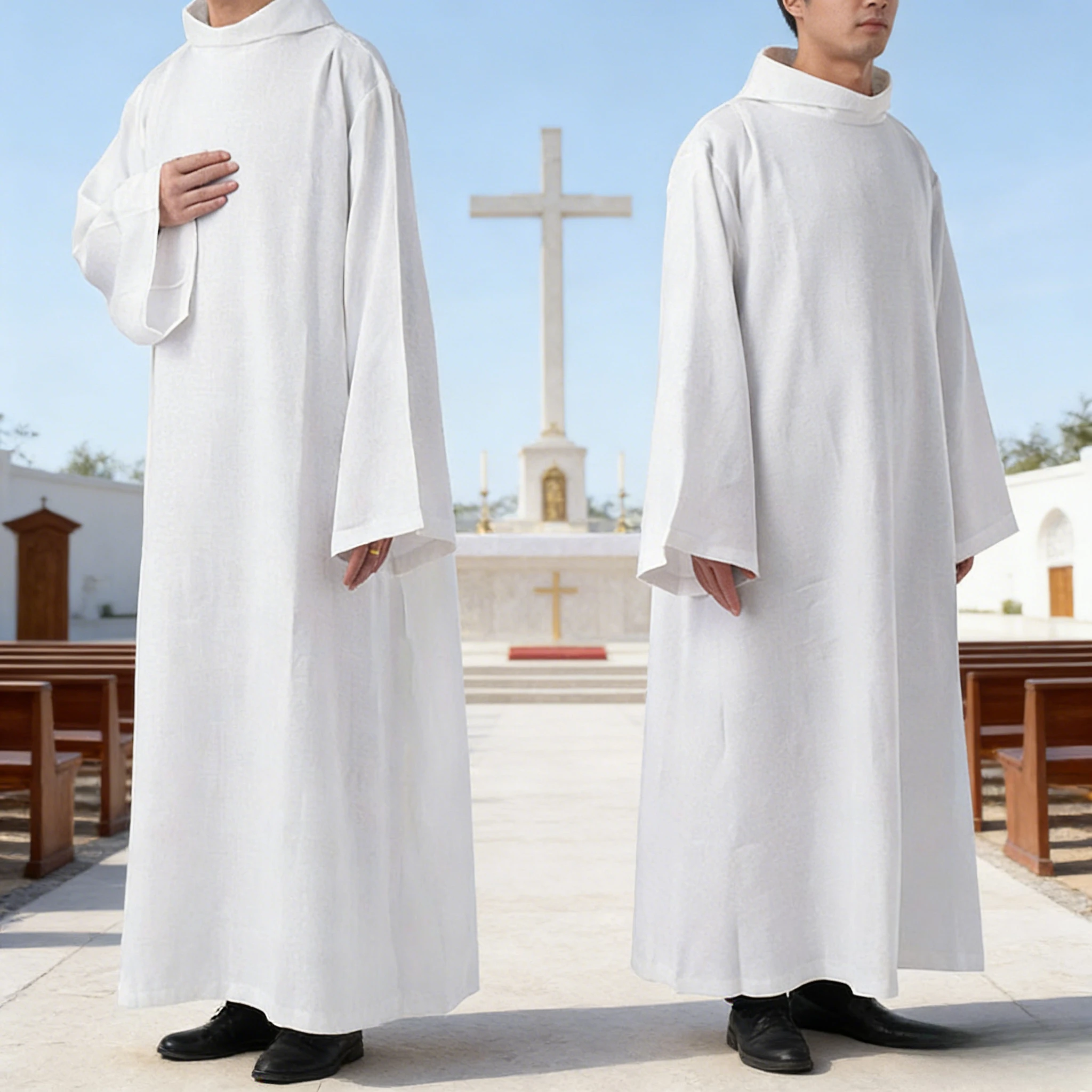 

Арабская монашеская мантия для мужчин Ближнего Востока, длинное ритуальное платье, одежда для священников, церковный костюм для молитв.