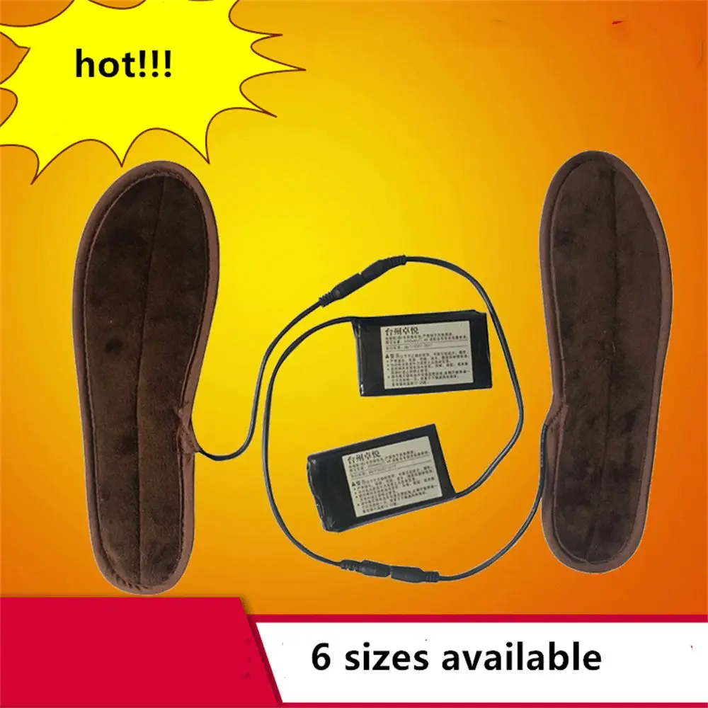 Winter Outdoor Sports Foot Warming Pad Feet Warm Sock USB Heated Shoe Insoles Washable