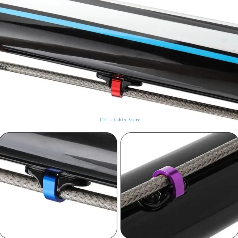 XXFC 10 PCS Aluminium legering fietskabel C-clips remkabelbehuizing clip vaste klemmen