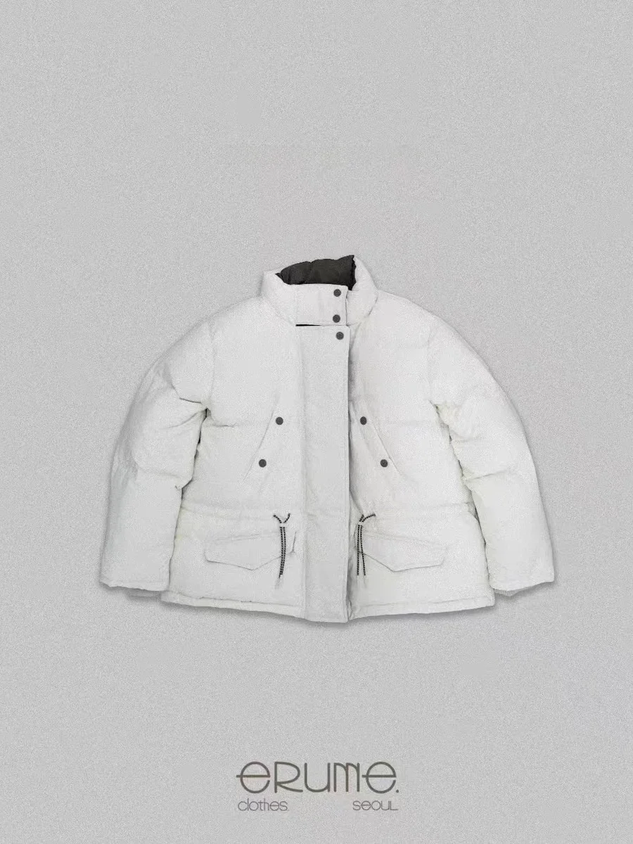 

Новая зимняя женская пуховая куртка с завязками на талии, на гусином пуху, теплая, утолщенная, с длинными рукавами, в корейском стиле, стандартный крой