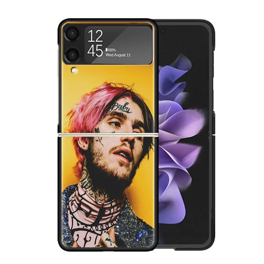 Lil Peep Singer Clear Phone Case For Samsung Z Flip 5 4 3 Galaxy ZFlip 6 5G Shockproof Hard Print Cover TPU PC Coque