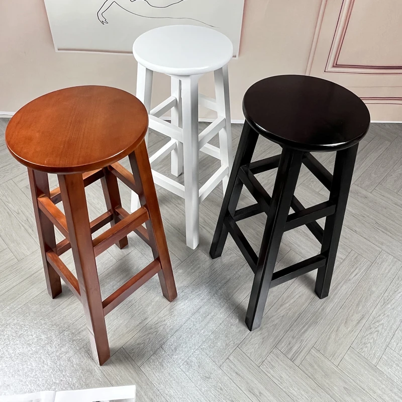 

Simple Lounge Bar Chairs Modern Design Wood Minimalistic Bar Stool Japanese Luxury Taburete Alto Room Decoration Aesthetic