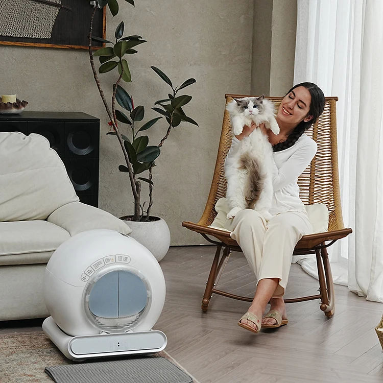 2025 Latest Color Automatic Smart Cat Litter Box Self Clean Cat Litter Box with Custom Logo