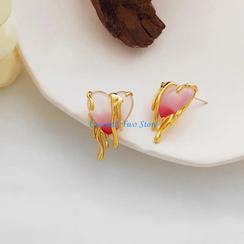 

HX6F Gradient Color Drop Earrings Birthday Holiday Christmas Gifts for Women Girls