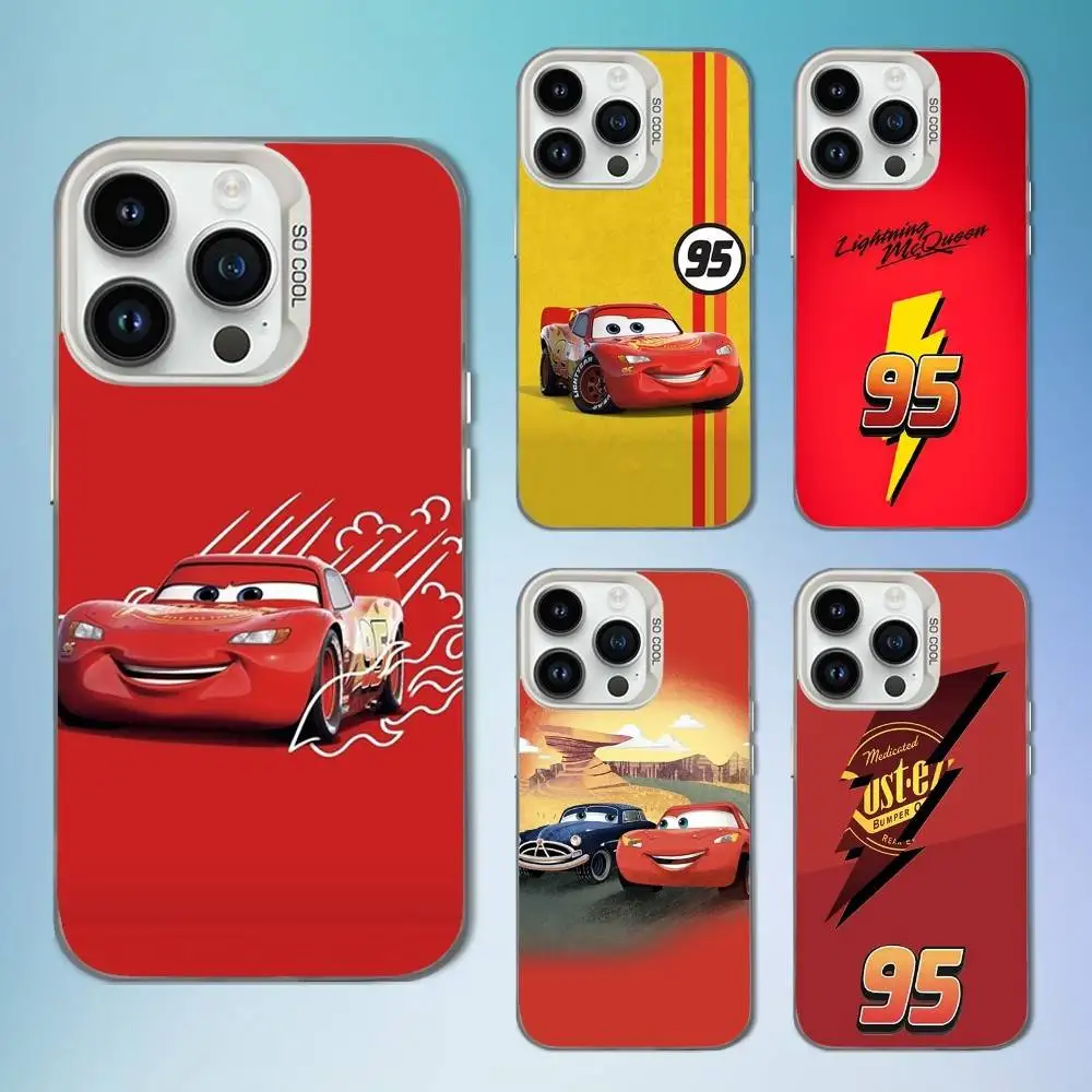 

Flash M-McQueen Red-95 Cars Phone Case For iPhone 16,15,14,13,12,11,Mini,Pro,SE,MAX White Matte Shockproof Cover