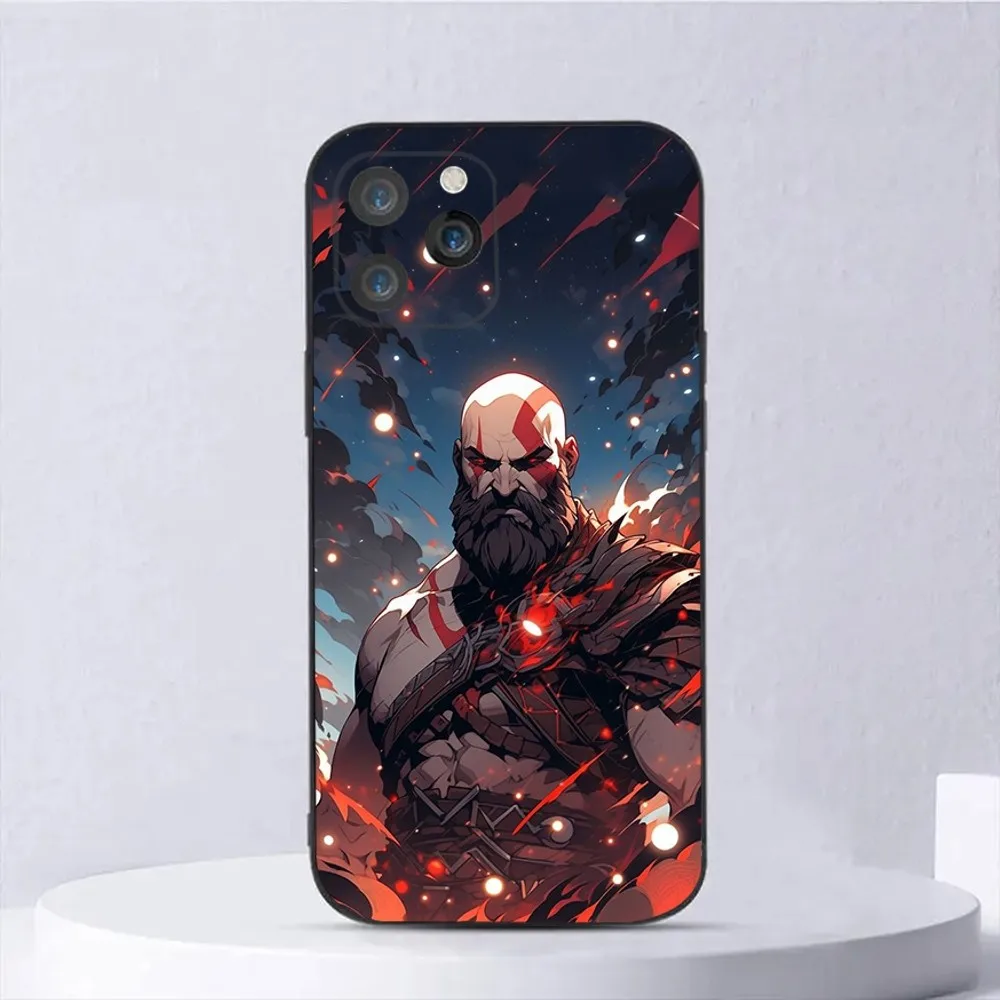 G-God of W-War Phone Case For iPhone15,14,13,12,11,Pro,Max,Plus,Mini,X,XS,XR,8,7,6,S,Plus,SE Soft Black Case