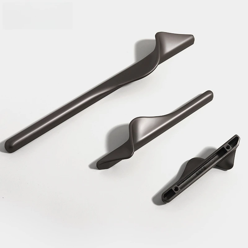 مقابض أبواب خزانة ملابس فنية على شكل حرف S، درج خزانة فاخر خفيف يسحب مقبض خزانة المطبخ البسيط، أجهزة الأثاث