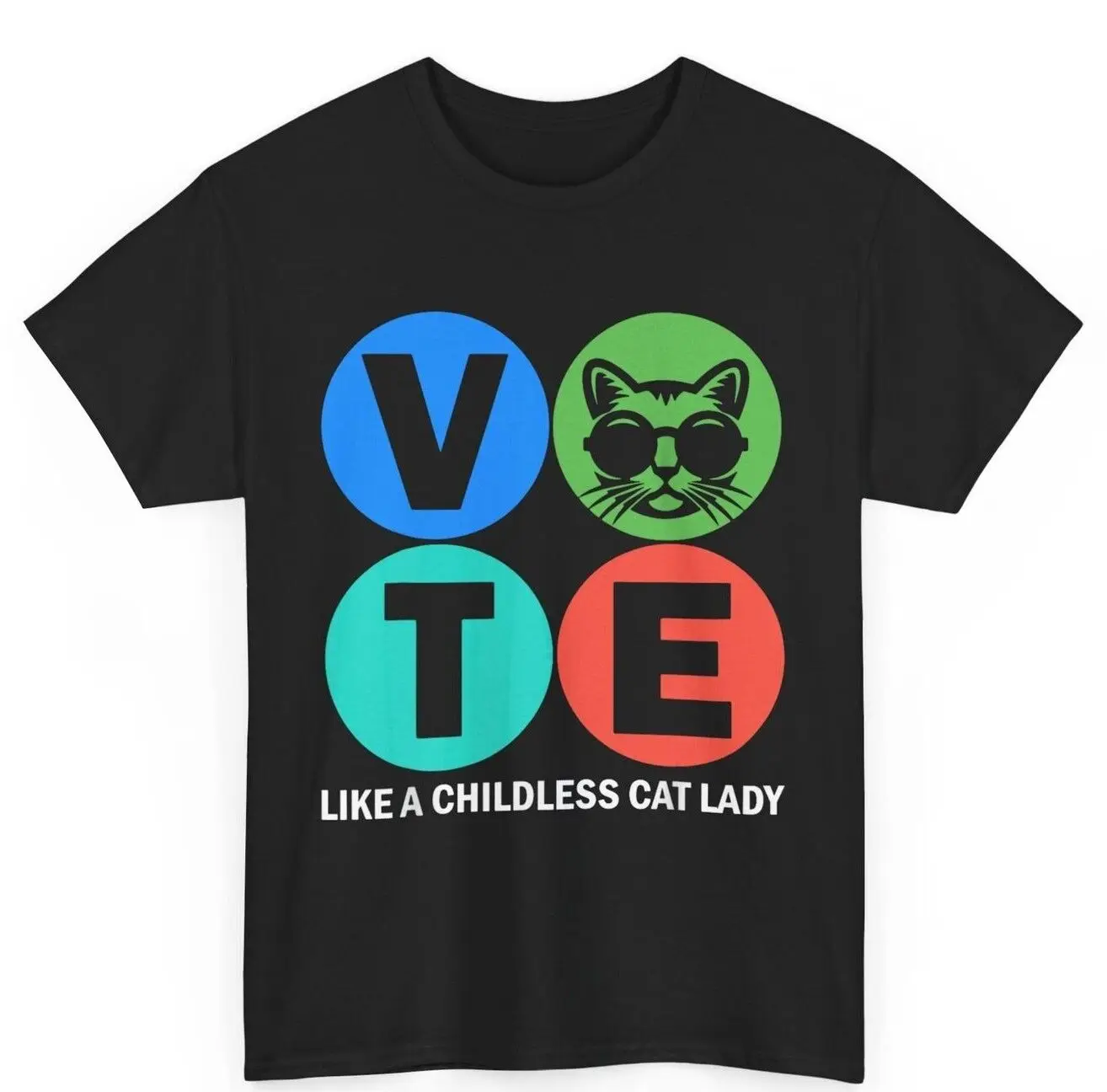 Kamala Harris Shirt, Vote Like A Childless Cat Lady Shirt, USA Election Shirt