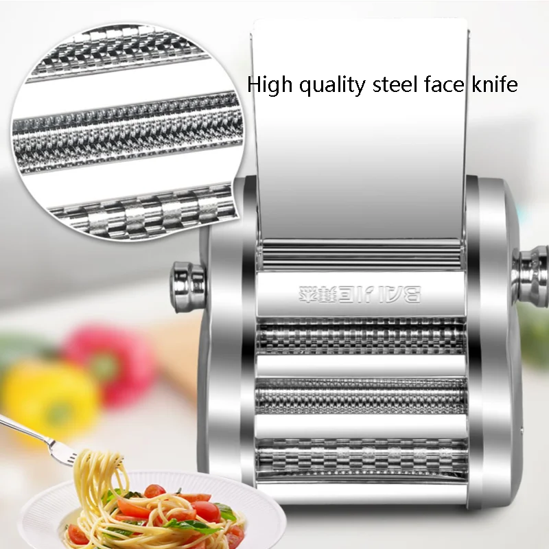 Household Pasta Machine Noodles Maker Stainless Steel Noodle Cutter Electric Automatic Dough Rolling Machine Dumpling Machine