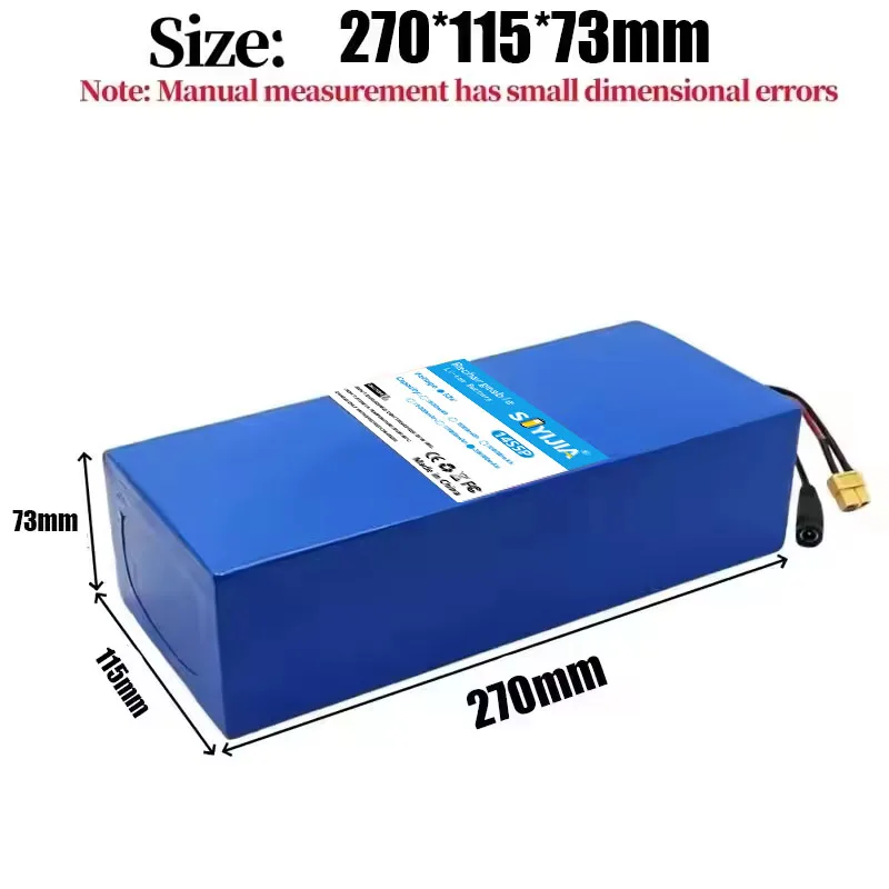 New 52V 20Ah 14S5P Electric Scooter Battery 18650 Lithium Battery Pack with High Power BMS for Electric Scooters Mountain Bikes