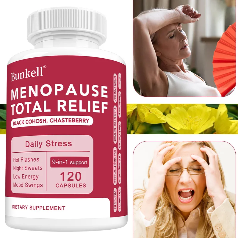 Menopause Total Relief Balance - Helps with everyday stress, hot flashes, night sweats, mood, low energy