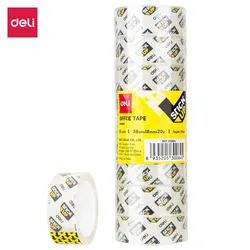 Deli 8 Rolls Transparent Stationery Tape Traceless 2 Spec Packing Tape Strong Adhesive Tape For School Office Packing Supplies