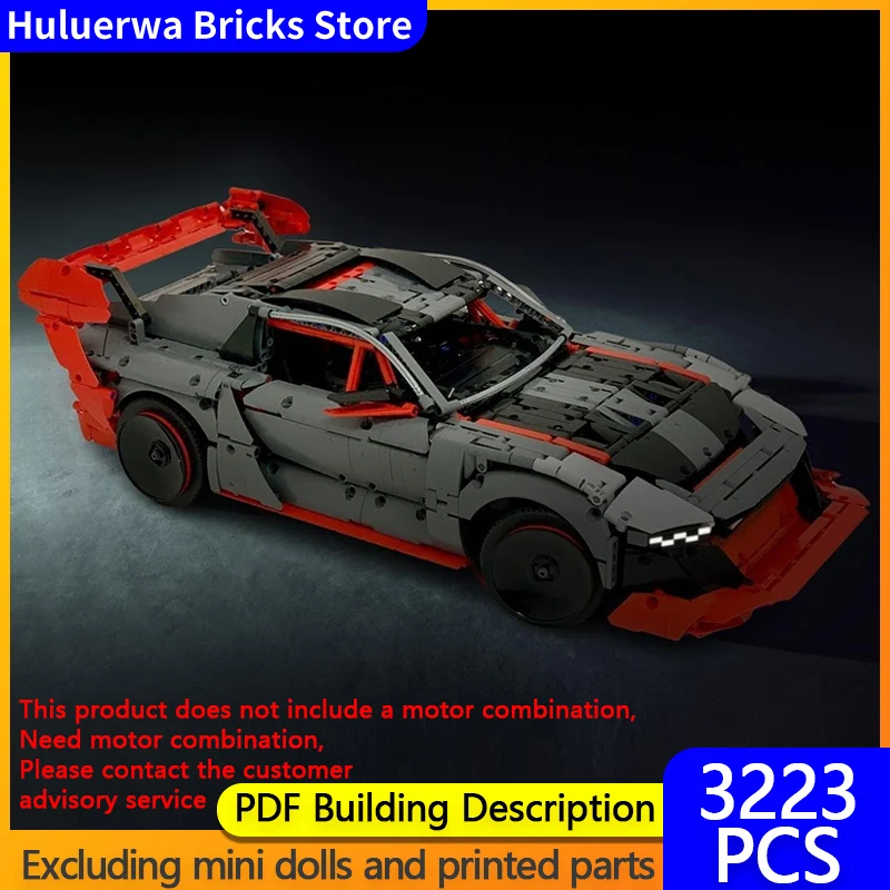 

Модель скоростного гоночного автомобиля MOC, строительные кирпичи S1, E-Tron, гиперкар, модульная технология, подарки, праздник, сборка, детские игрушки, костюм