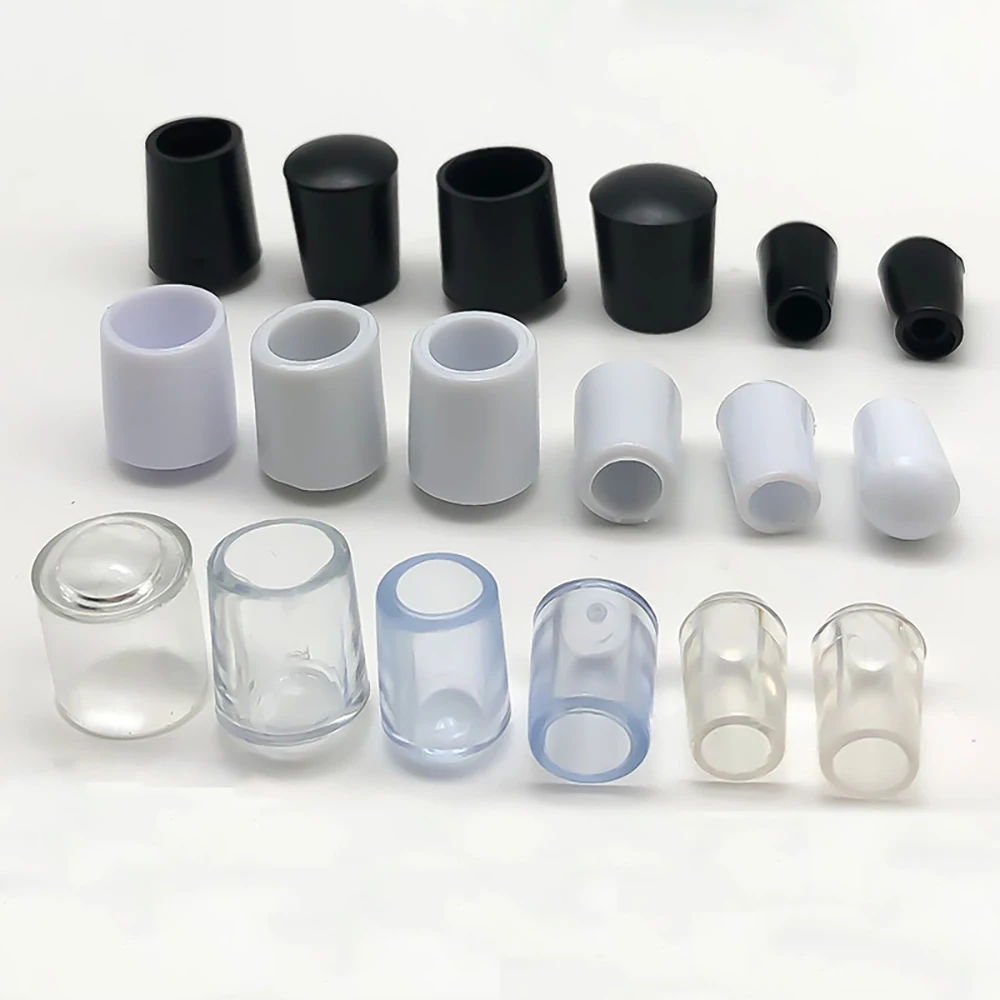 PVC Soft Rubber Round Rubber Sleeve Iron Wire Plastic Steel Wire Protective Tape Hanger Pipe Cap Anti-Collision Pipe Sleeve