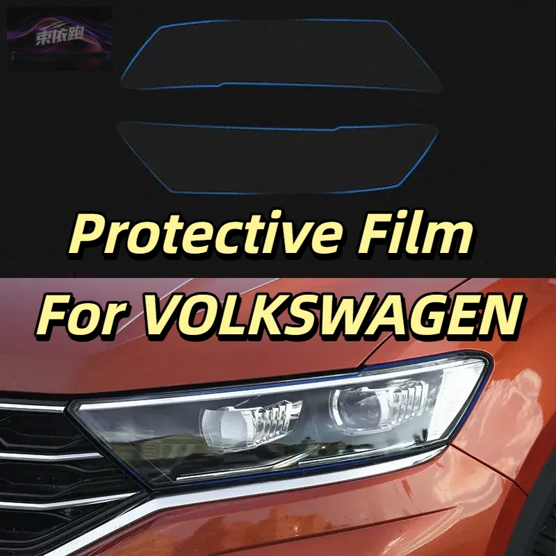 

Car Headlights Taillights Protective Film for VOLKSWAGEN VW T-Roc TRoc Front Anti Scratch Black Transparent TPU Sticker PPF
