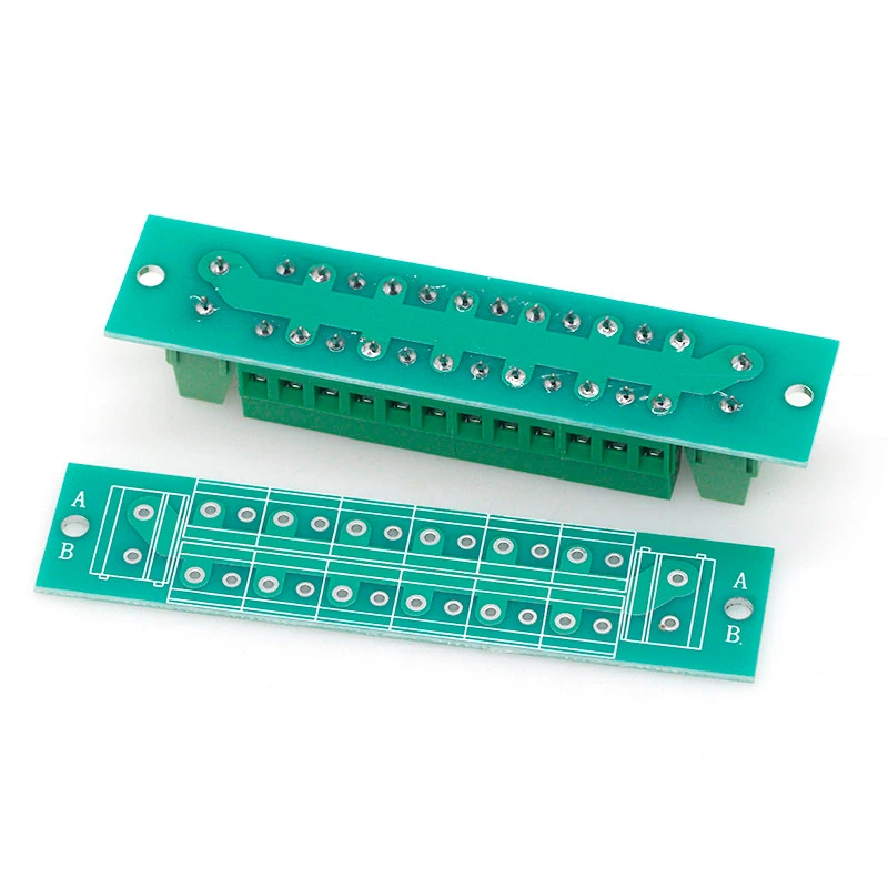 Positive and negative terminal adapter board, 5.0/7.5MM spacing terminal block adapter board, solder-free test board PCB